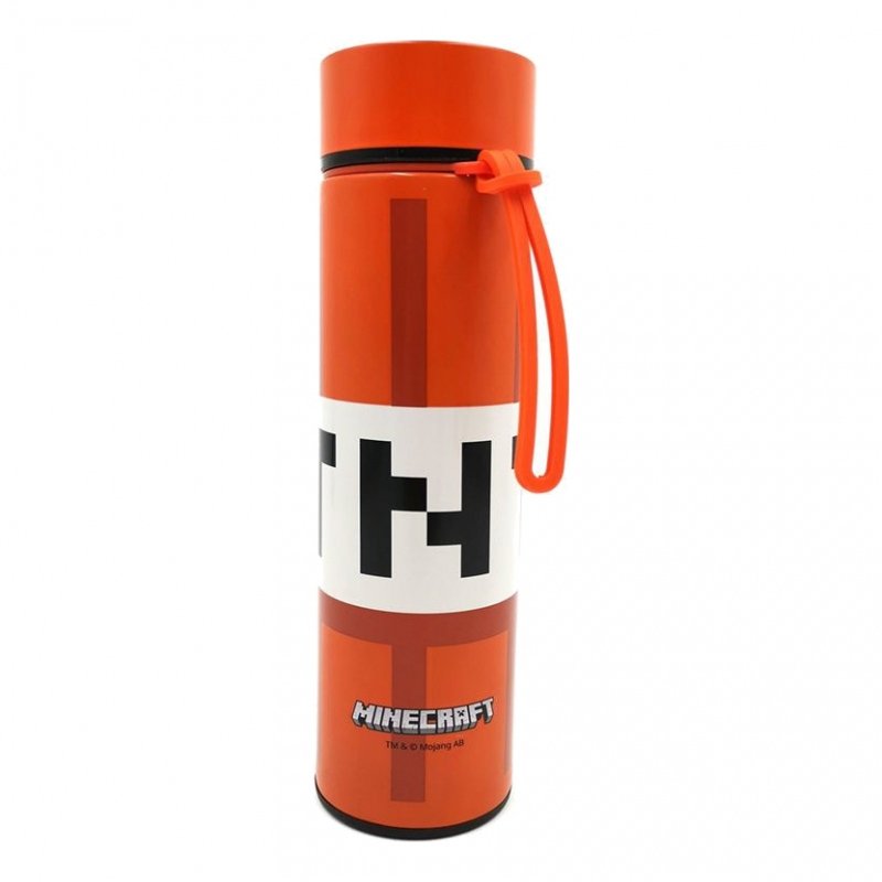 Minecraft TNT Drinks Bottle with Digital Thermometer