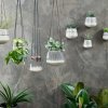 Matamba Hanging Planter Black Lines - Large - by Nkuku