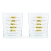 Five Stages of Happiness Drinking Glass - Set of 2