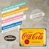 Coca Cola Yellow Tin Sign 20x30cm