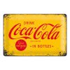 Coca Cola Yellow Tin Sign 20x30cm