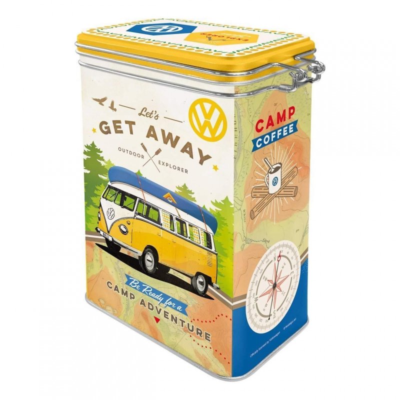 VW Bulli Campervan Clip Top Storage Tin - by Nostalgic Art