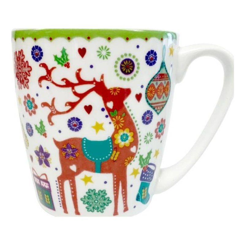 Festive Cheer Reindeer Mug - by Churchill China