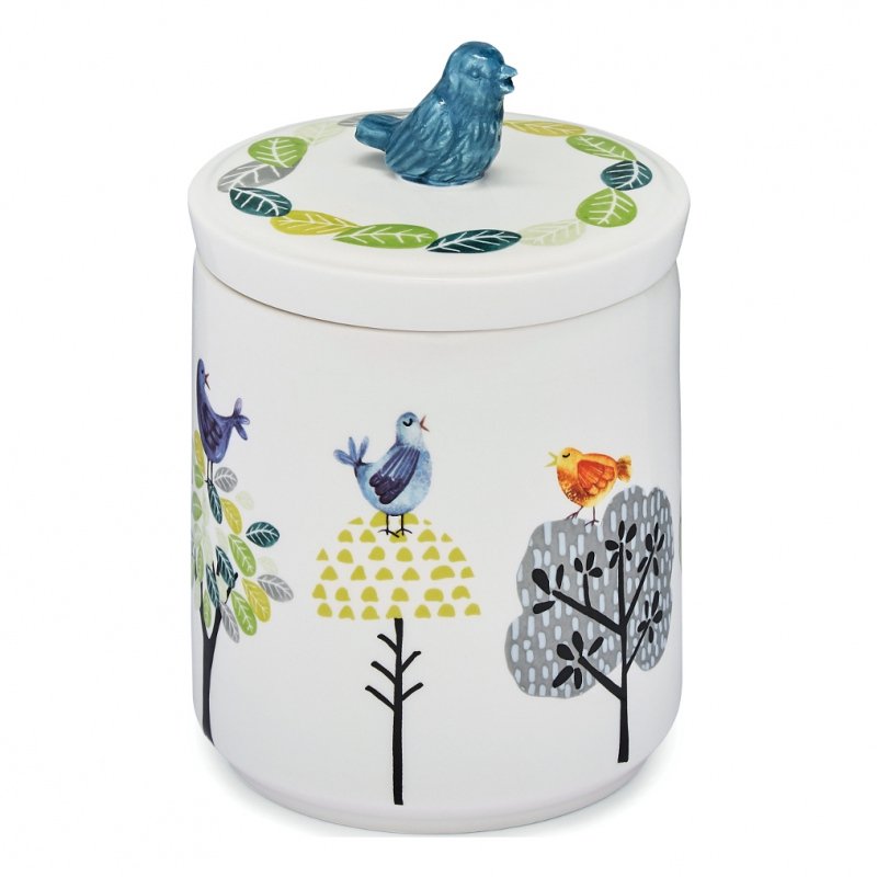 Forest Birds Ceramic Canister - by CookSmart