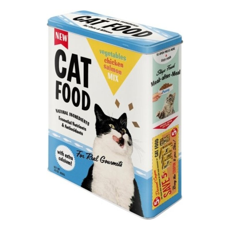 Cat Food Large Tin - by Nostalgic Art