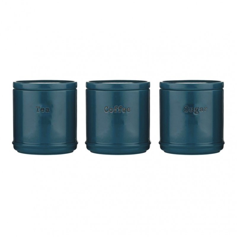 Tea/Coffee/Sugar Canisters - Accents - by Price & Kensington [Teal]