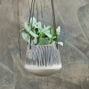 Matamba Hanging Planter Black Lines - Large - by Nkuku - Elevate Your Indoor Jungle