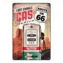 Route 66 Gas Station Tin Sign - 20x30cm - Retro Charm for Any Room