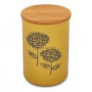 Retro Meadow Canister - Mustard - by CookSmart - Store in style with dandelion delight